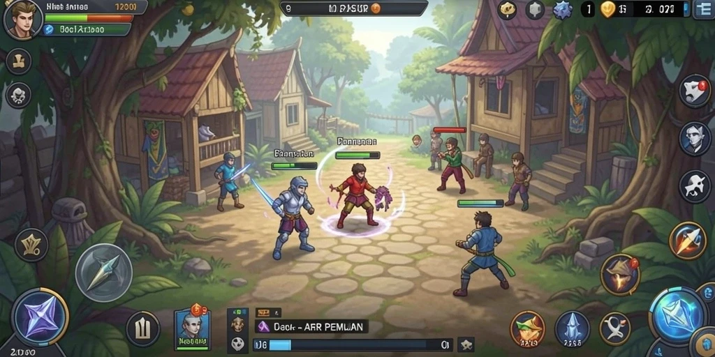 Adegan pertandingan yang menegangkan dan dinamis.